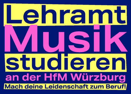 Postkarte zum Thema Lehramststudium an der HfM Würzburg