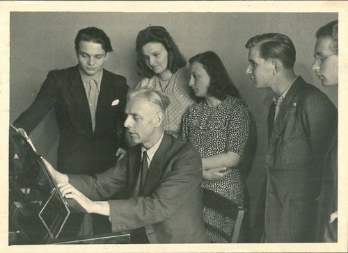 Unterricht mit Roland Häfner 1948