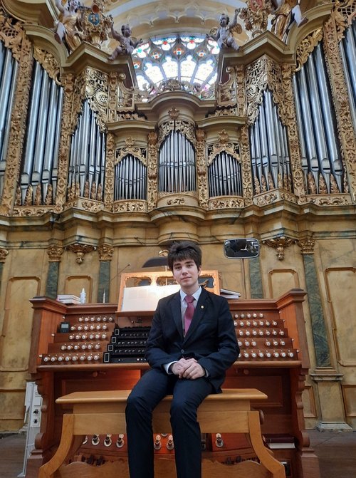 Christoph Preiss an der Orgel im Kloster Ebrach